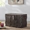 Vintiquewise Antique Style Distressed Wooden Pirate Treasure Chest, Coffee Table Trunk QI003250L - alternate 3